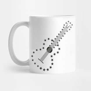 Acoustic Guitar (black print) Mug